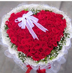 武汉鲜花速递 99朵红玫瑰 情人节圣诞节鲜花预定 生日鲜花