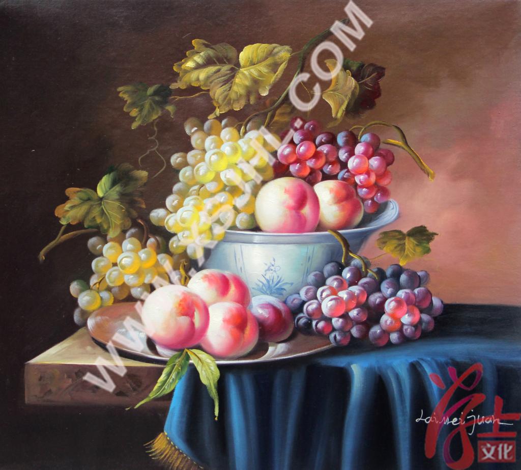 人气新款厂家直销天津新世纪画廊平面单幅有框水果静物