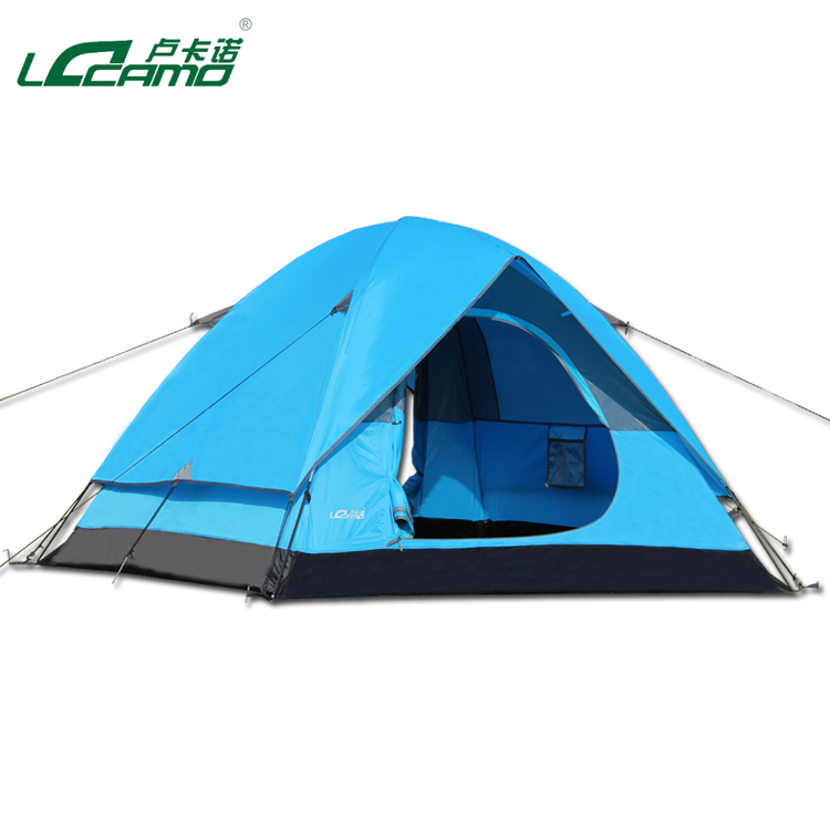 卢卡诺帐篷户外双人露营用品3-4人防雨多人双层野外野营装备