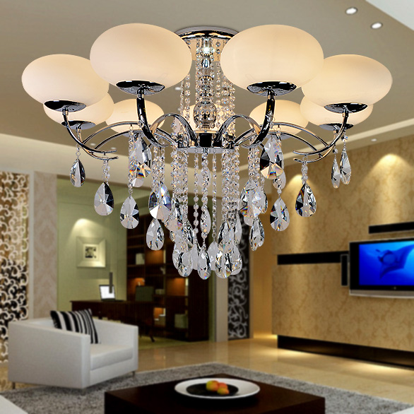 欧式LED水晶吊灯现代简约创意个性客厅水晶灯卧室灯具餐厅灯饰