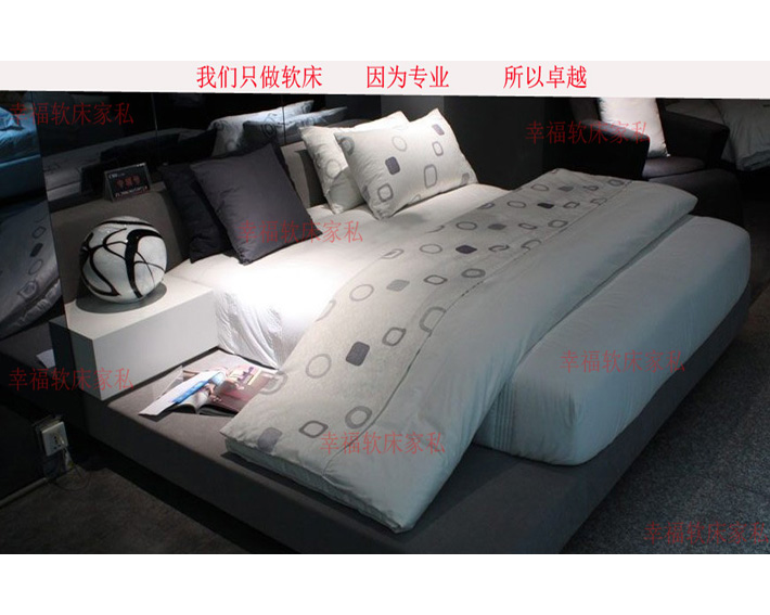 促销特价布艺床双人床1.8米床可定制可拆洗简约现代软床