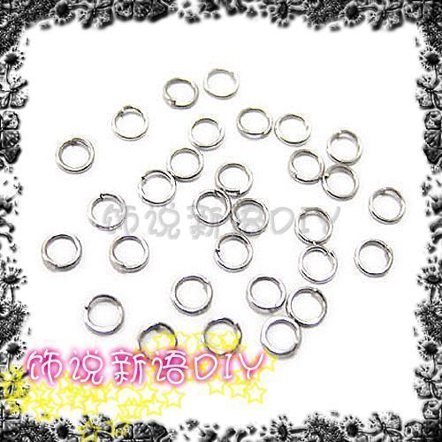 diy饰品手工串珠材料配件 银色单圈 圆环 C形环 1.5元200个 批发