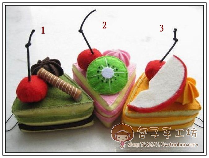577 [包子] 不织布手工材料包 DIY 三角水果蛋糕(6元/个)