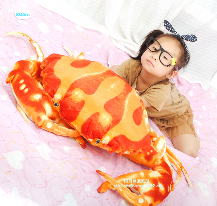 仿真螃蟹公仔 毛绒玩具 大号创意 生日礼物 男女  玩偶靠垫抱枕
