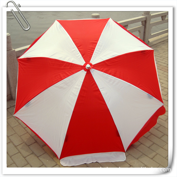 可印字 伞面直径2.1米 双条防风 颜色相间 户外太阳伞批发定做