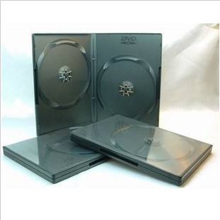 进口优质特价黑色光盘盒 双碟dvd盒 CD盒 光盘盒子 可插封面
