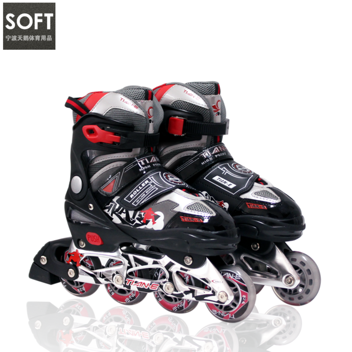 SOFT天鹅溜冰鞋旱冰鞋轮滑鞋滑冰鞋可调直排单排成人成年男女儿童