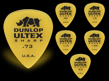 美产正品 Dunlop Ultex Sharp 犀牛尖头速弹 吉他拨片 0.73-2.0