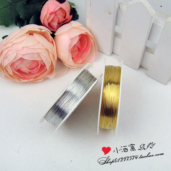 0.3mm饰品铜丝线 金银2色 DIY发饰材料/手工饰品/串珠配件