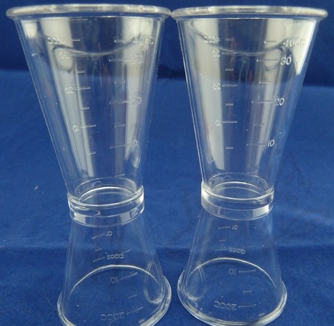 烘培工具 量杯带刻度 塑料刻度杯 量杯 PC盎司杯 双头量杯 特价