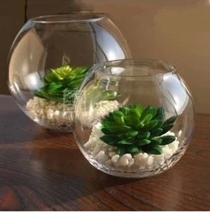 玻璃缸 鱼缸 圆形玻璃花瓶 多种规格 适合各种 花卉水培 花鱼共养