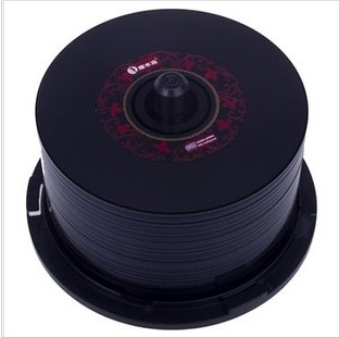 啄木鸟黑胶CD-R50片装 双黑CD 车载CD 空白刻录光盘 700M光盘