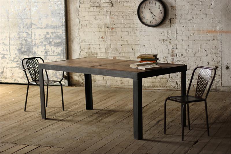 美式乡村复古铁艺书桌 简约做旧实木办公桌咖啡桌 特价书桌工作台