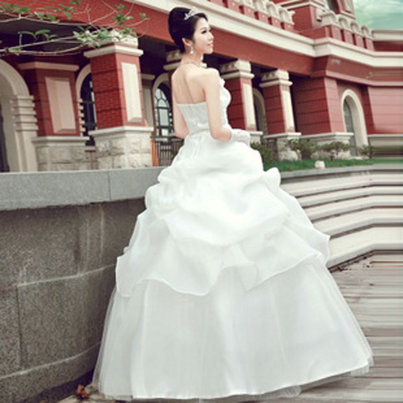 2014春秋季韩版抹胸 公主裙孕妇（准妈妈）婚纱