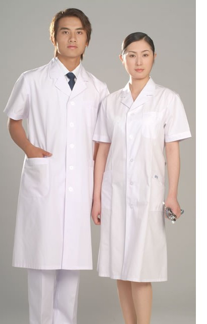 超低价热卖国家标准医用医师服短袖白大褂医生工作服夏装另有蓝色