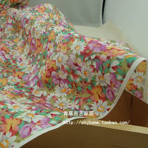 台湾进口拼布面料 手工DIY纯棉布料 印花棉布