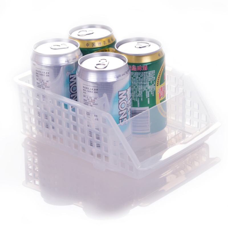 冰箱易拉罐装分类置物篮 抽屉式饮料整理盘收纳筐 听装啤酒收纳盒