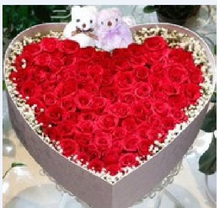 33朵红玫瑰鲜花礼盒装上海鲜花速递爱情求婚生日祝福鲜花情人节定