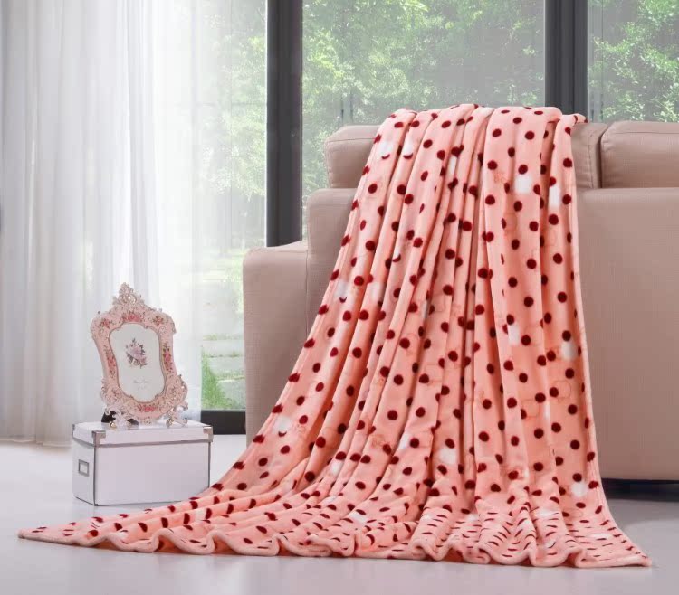 小苹果 法莱绒毛毯水貂绒毯珊瑚绒盖毯空调午休毯 肌肤亲舒适四季