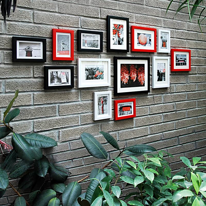 画宇13相框墙时尚组合相片照片墙面纸简约客厅现代非实木装饰品牌