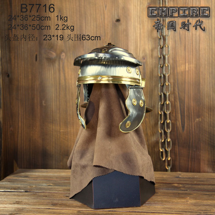 B7716古罗马头盔/表演道具/古罗马装饰道具/可戴中世纪头盔