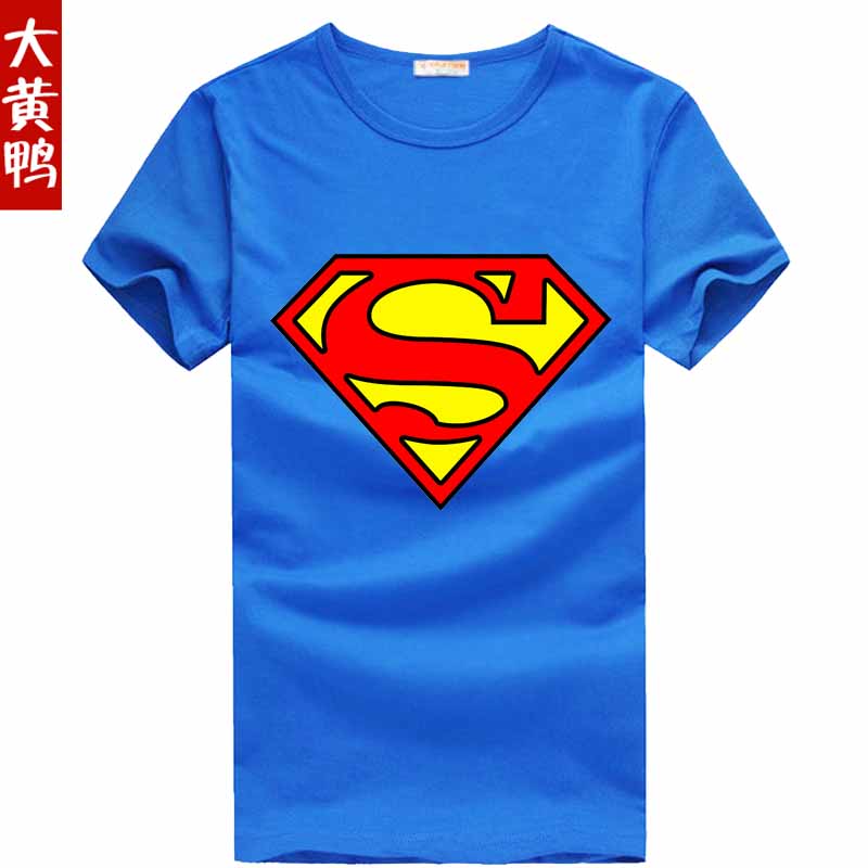 超人t恤 男女款 superman 短袖t恤童装 超人标志夏天亲子装纯棉t