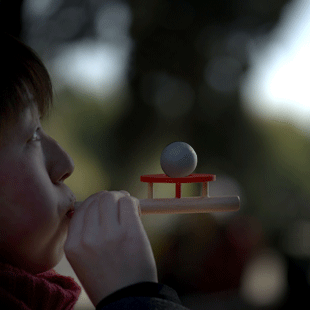 怀旧吹球玩具 出口儿童木制玩具 悬浮球 浮空球魔法吹球