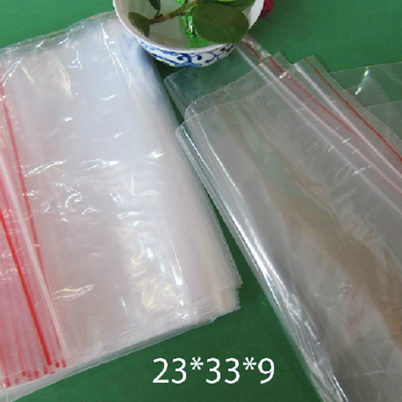 PE23*33*9丝 加厚自封袋 密封袋 干货袋 包装袋透明拉骨袋100个价