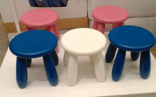 ★果果木熊★重庆宜家居代购IKEA玛莫特彩色塑料儿童凳欧式小板凳