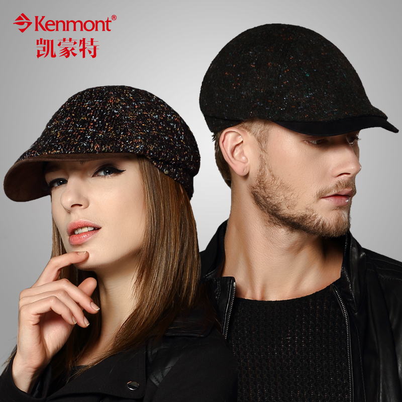kenmont 时尚毛线鸭舌帽 男女贝雷帽 时尚男士前进帽女士冬帽1477