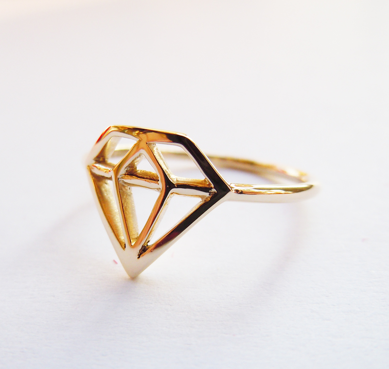 纯银手工定制 个性时尚潮流18K黄金钻石戒指 来图样订做 包邮刻字