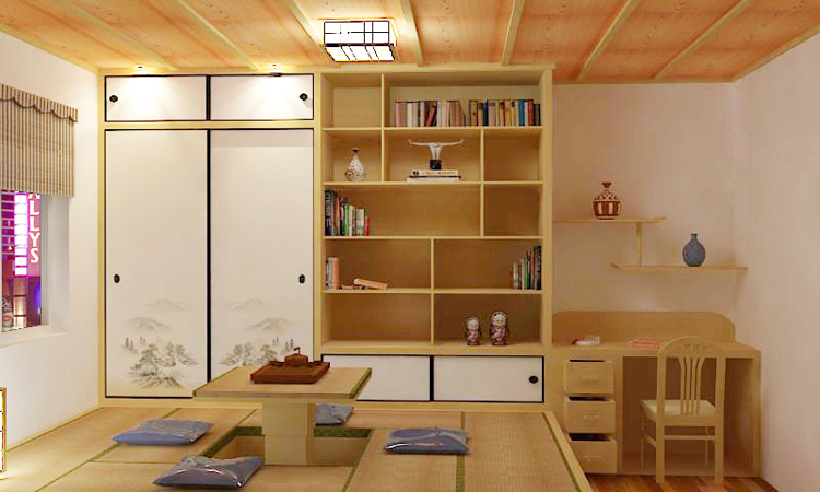日式和室榻榻米地台定做上海家具整体订做实木定制书房卧室储物