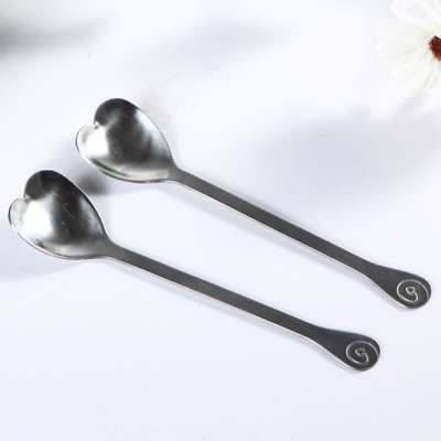 批发 爱心勺子 韩版心形不锈钢调羹咖啡勺 可爱创意韩国心型汤勺