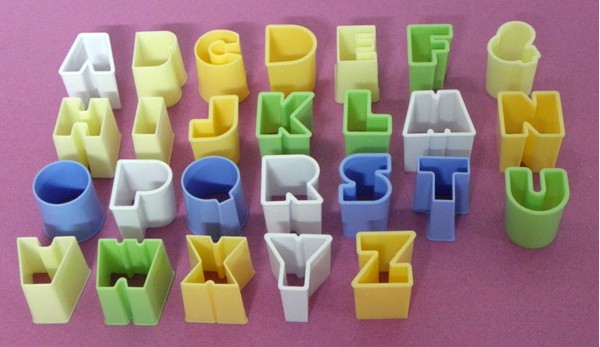 26个英文字母压模 英文自由组合饼干/粘土模具 食品级字母饼干模