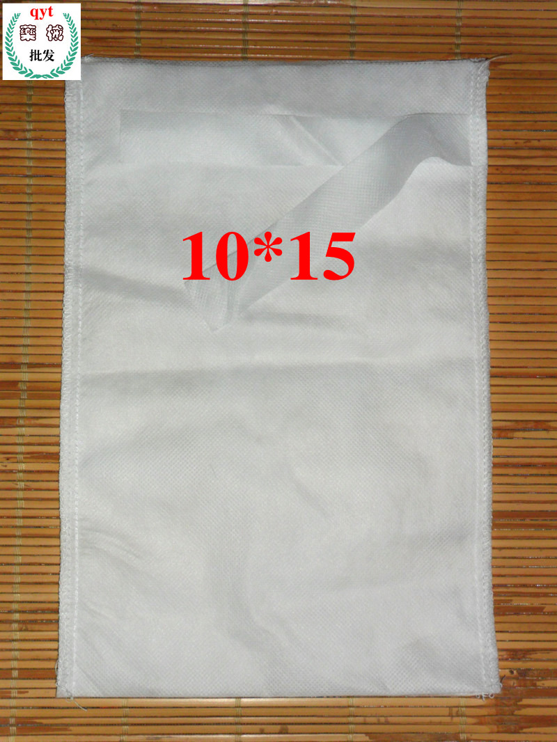 加工定做丙纶纺粘无纺布煎药袋/绑口带/过滤袋泡茶袋100个/10X15