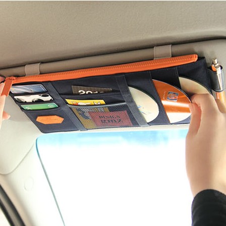韩国进口GMZ多功能遮阳板收纳挂包 遮阳板套收纳挂袋CD夹碟包