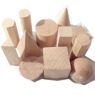 木质蒙氏教具 新款几何原色早教教具 12颗28粒形状积木制儿童玩具