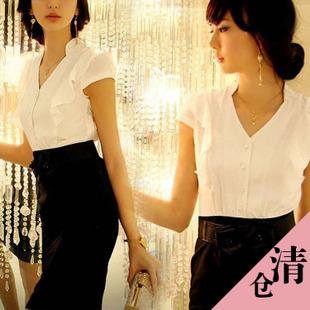 2013新款女装时尚夏装韩版工作服修身短袖套裙套装OL职业装连衣裙