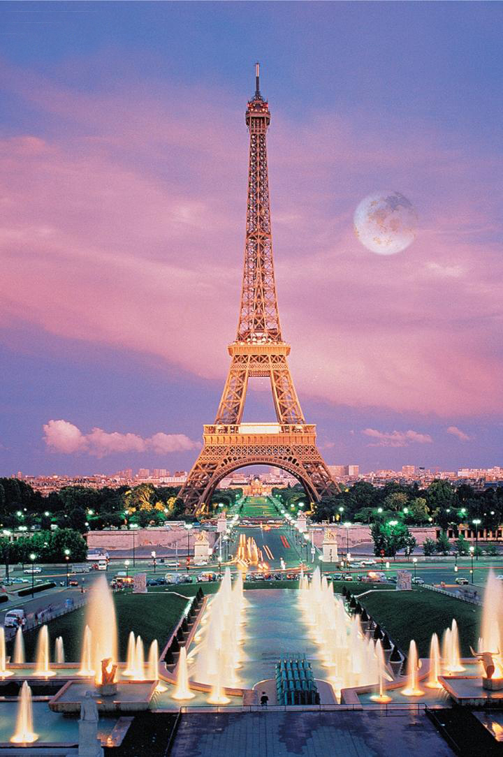 夜光拼图1000片成人风景拼图 生日 玩具益智 图美 巴黎埃菲尔铁塔