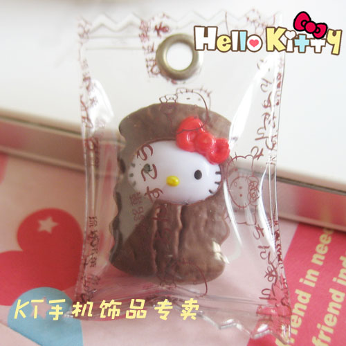 09年㊣地域限定sanrio正版Hello Kitty手机挂件の巧克力糖果126