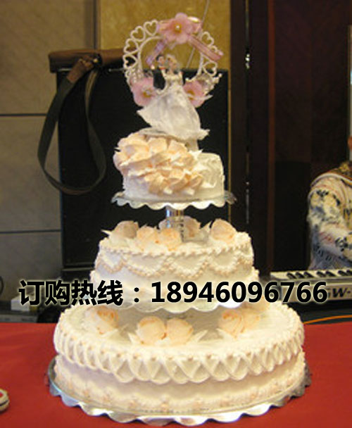 婚礼蛋糕/三层婚庆蛋糕/郑州结婚蛋糕预订 市区配送 神圣