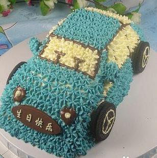宜昌小轿车蛋糕 汽车蛋糕/宜昌生日蛋糕 蓝色汽车蛋糕