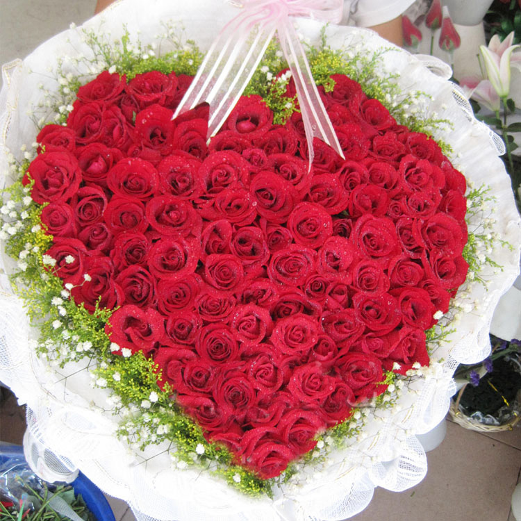 99朵红玫瑰光棍节鲜花速递全国广州杭州深圳天津苏州长春东莞鲜花