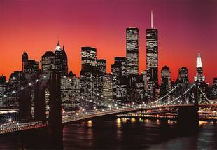 智力拼图300片正版图美TOMAX 拼图 夜光建筑拼图 紐约夜景 包邮