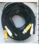 BNC线/摄像机接线/监控接线/Q9头镀金铜针/BNC和RCA带电源 5M BNC