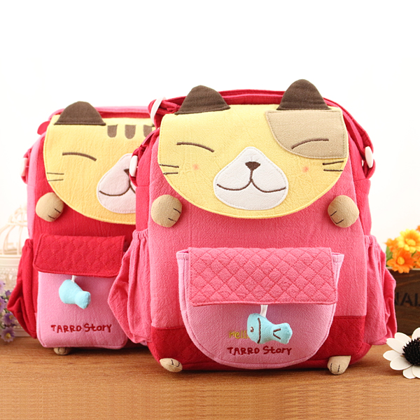 韩版正品 可爱卡通招财猫布艺 斜挎包 单肩包 儿童包包628262