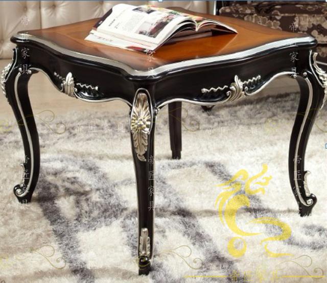 欧式新古典后现代实木雕花描金休闲沙发茶几角几边几小方桌咖啡桌