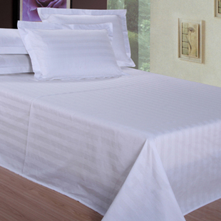 酒店宾馆床上用品批发白色床单贡缎 以下是床单的实际尺寸