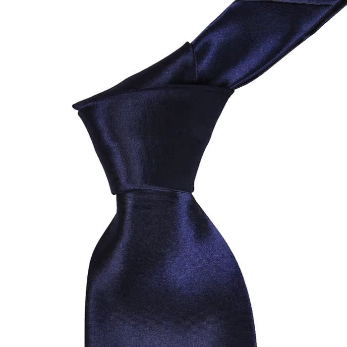新款男式领带 金呔郎领带 男正装普通型商务领带 纯色 深蓝色领带