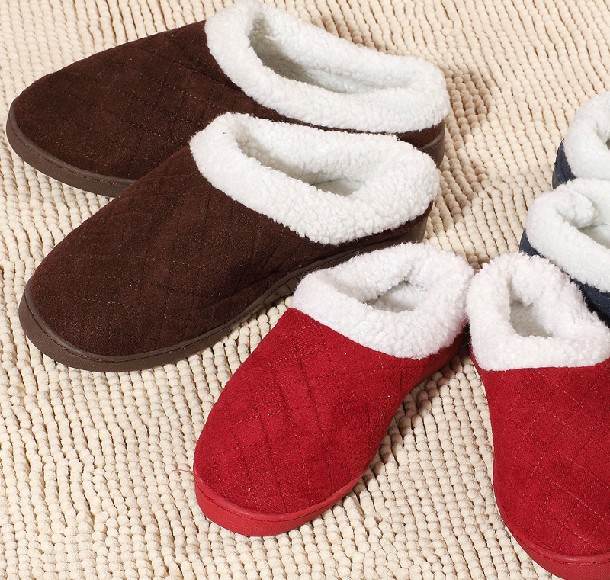 冬季棉拖鞋 羊羔绒拖鞋 家居室外保暖拖鞋 居家情侣鞋 地板拖
